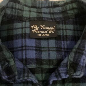 Vermont Flannel Co. women’s Green and Blue Plaid Shirt size xxl